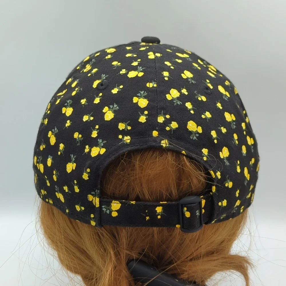 New Era Women's Iowa Hawkeyes Floral 9TWENTY Cap Hat Black Flower Strap Back